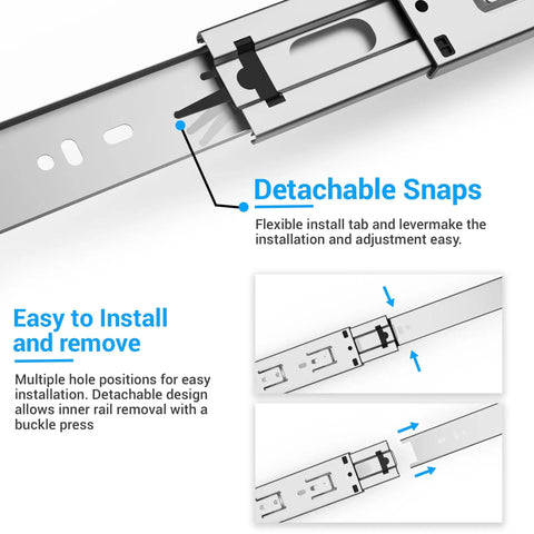 14 Inch Soft Close Drawer Slides Six Pairs Side Mount Rails Heavy Duty Full Extension Ball Bearing 100 Lb Capacity