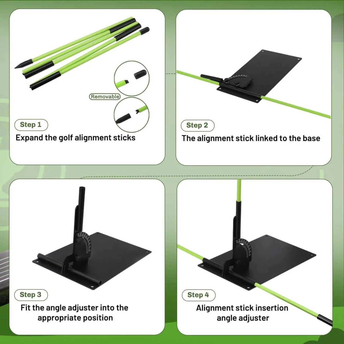 Golf Alignment Stick Holder for Swing Training ✓