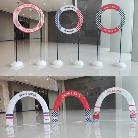 Drone Racing Obstacle Course Kit For Outdoor Practice with rings and arches setup for drones up to sixty centimeters