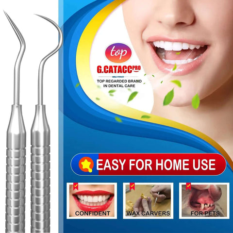 Pro At Home Dental Tools Set Stainless Steel Teeth Cleaning Picks Tooth Scraper Plaque And Tartar Remover Hygiene Kit