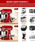 Before and after of red kitchen mixer using Three Pack Cord Organizer For Kitchen Appliances Stick On Cord Holder And Winder Cable Organizer