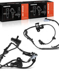Front Left Right ABS Wheel Speed Sensor Set Of 2 For Toyota Sequoia Tundra 00 To 07 Direct Swap ALS664 89543-0C010 on white background.
