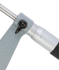 Central Tools Storm 3M101 micrometer, 0-1 in range, gray metal frame with vernier scale, side view