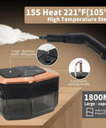 Kickstart Your Deep Clean Routine With This Heavy Duty Handheld Steam Cleaner That Blasts Through Grease And Grime In Seconds, 1800ML tank, high-temperature steam.