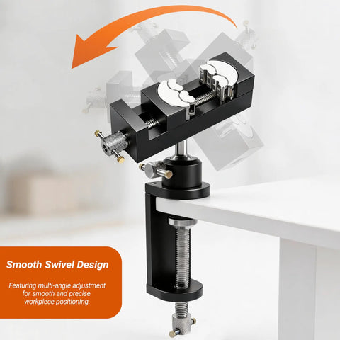 360 Degree Rotating Bench Vise Stand For Grinders And Drill Presses, CNC Machined Beefy Heavy Duty Vise Grinder Mount