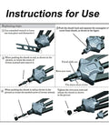 Rivet Nut Master Kit With 860 Piece Assortment And 13 Inch Gun Kit, instructions for use shown in detailed steps.