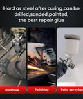 Image showing Heavy Duty Metal Epoxy Glue for Cars and Plastics used in borehole drilling, metal polishing, and paint spraying