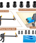 Pocket Hole Jig Kit For Woodworking With 15 Degree Drill Guide And Durable Aluminum Fixture with drill sleeves and grip clamp