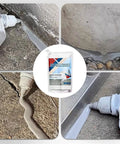 Premium Strength Concrete Crack Repair Adhesive And Quick Drying Waterproof Sealant For Driveway Patio Walkways Solid Fix Tough As Nails Outdoor Patch Gray Tube applied to a concrete crack.