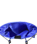 Inside view of Palantic Blue Nylon Lobster And Fish Game Bag With Squeeze Open Handle showing durable mesh construction