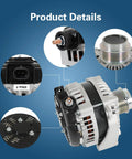 High Output 170 Amp 12V Alternator Replacement For 2014 To 2018 Chevy Silverado 1500 And GMC Sierra 1500 Plus 2015 To 2020 Suburban Tahoe Yukon Cadillac Escalade 4.3L 5.3L 6.2L Replaces 84143540 And 22949467 product details.