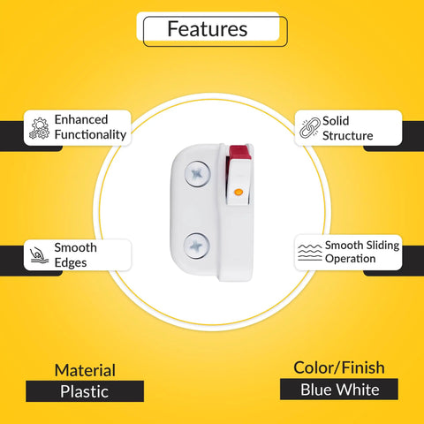Dual Action White Window Opening Control Device LH RH Safe Window Stopper with enhanced functionality and smooth edges