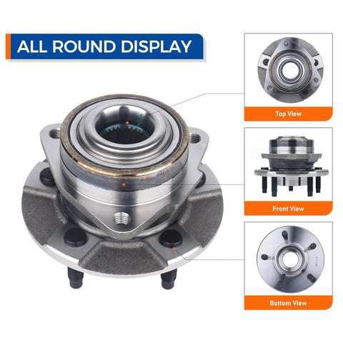 Front Wheel Hub Bearing Assembly for 2005 Chevy Equinox, 2006 Pontiac Torrent, 2002 to 2007 Saturn Vue, Passenger and Driver Side