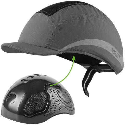 Ultra Lightweight Breathable Bump Cap For Head Protection Baseball Cap Style Hard Hat Alternative For Men And Women Safety Cap With High Density ABS Insert Comfortable Fit Hot Day Ready All Day Comfort And Durability showing high density ABS insert.
