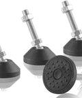 4 Pcs M10 Leveling Feet With T Nut No Slip Threaded Rubber Feet Adjustable Swivel Levelers For Furniture And Appliances