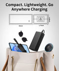 54.6V Electric Bike Charger For Jetson Haze Ride Ready Plug And Go E Bike Models shown in handbag with other items
