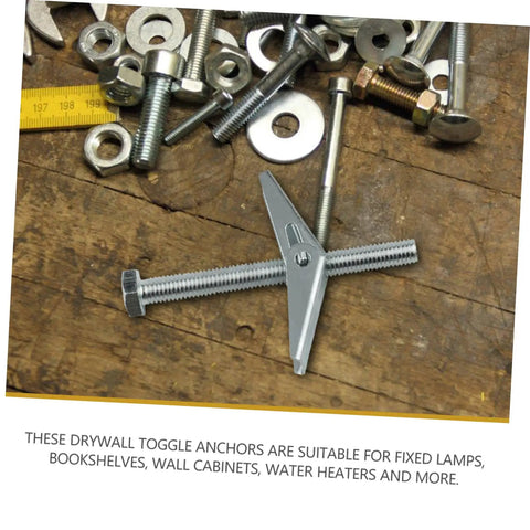 Heavy Duty Toggle Bolts Drywall Anchors 12 Pack Galvanized Wall Fixings Legit Bombproof Grip For Shelves Cabinets TV Mounts Garage Storage And Home Gear