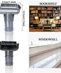 Flexible Extension Hose And Vacuum Attachments Kit for V11 V10 V8 V7 V6 DC74 DC62 DC59 DC44 shown with stiff bristle tool.