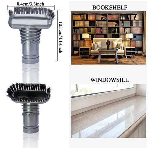 Flexible Extension Hose And Vacuum Attachments Kit for V11 V10 V8 V7 V6 DC74 DC62 DC59 DC44 shown with stiff bristle tool.