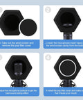 Step-by-step setup of Chill Microphone Windshield Pop Filter With Five Sided Foam Seal on condenser mic for home studio use