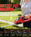 Person using Cordless Hedge Trimmer 2 In 1 Bush Cutter With Grass Shears Electric Trimmer 2200 RPM Garden Tool Battery Not Included