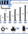 181Pcs M6 Hardware Kit All In One For Wood Furniture And Baby Crib Screws Set With Hex Socket Cap Bolts Sizes Diagram