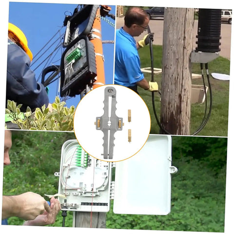 Smooth Operator Adjustable Wire Stripper And Fiber Optic Cable Cutting Tool Slick Auto Mechanic Choice For Fast Homeowner Rewiring and Daily Electrical Patch Up Jobs, shown with cable installation.