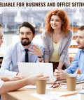 Four colleagues discussing around a conference table with 300 Count 8 Oz Unbleached Kraft Paper Cups Disposable Coffee Cups For Hot Or Cold Drinks Leak Resistant And Sturdy Ideal For Parties Home Or Office Use prominently visible.