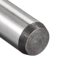 Close-up of 3/8 inch dowel pins set of 2, 2-1/2 inch length, heat treated alloy steel, bright finish for accurate alignment.