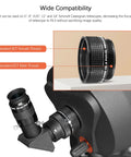 Focal Reducer F6.3 For C Series Schmidt-Cassegrain Telescopes mounted showing SCT threads