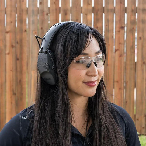 Electronic Hearing Protection Earmuffs NRR 22 DB Rating 5X Sound Amplification Shooting Range Instant 2MS Activation Headphones Straight Up Game Changer Locking Into Ambient Vibes Keeping Range Sessions Dope Safe