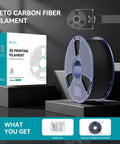 Carbon Fiber Reinforced PETG Filament 1.75mm Ten Percent Carbon Fiber For Maximum Strength And Rigidity Real World Heat Resistant Matte Black 1kg