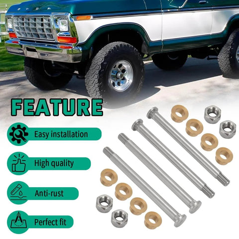 Door Hinge Pin And Bushing Repair Kit For Ford F150 F250 F350 1973 1979 And Bronco 1978 1979 stainless steel components