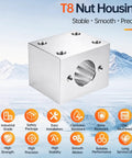 Real Deal T8 Lead Screw Nut Housing Bracket Mount Holder Block Smart Pick For CNC Routers And 3D Printers Heavy Duty aluminum 35x30x28mm