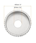 Heavy Duty Carbon Steel Wood Carving Wheel And Wood Shaping Disc For Angle Grinder, 3" diameter, designed for fast wood trimming.