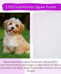 Three Set Sublimation Puzzle Blanks Bundle With 360 Pieces A4 Jigsaw DIY Thermal Transfer Puzzles, one printed, one blank.