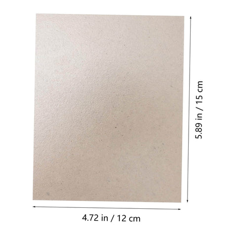 Khaki 12 Pieces Mica Sheets For Microwave Oven Waveguide Cover Heat Resistant Fireproof Insulation Pads 4.72 x 5.89 inches