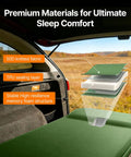 Self Inflating Sleeping Pad With Built In Foot Pump 3 Inch Foam Memory Hybrid Mattress materials and layers on car camping pad