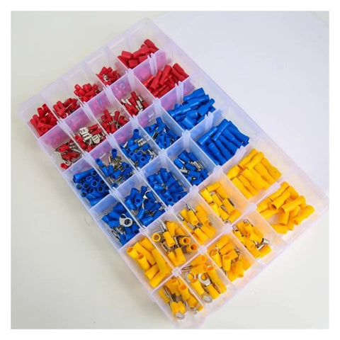 Ditch The Guesswork With This Epic 720Pc Assorted Insulated Electrical Wire Crimp Connector Kit Featuring Spade Butt Ring Fork Lugs And Rolled Terminals For Any Hot Wiring Project That Needs To Get Done Right. 720-piece insulated wire crimp connector kit in organizer box
