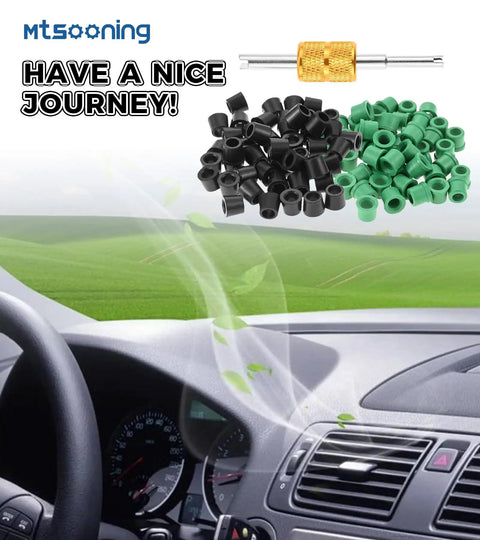 100 Pack One Quarter Inch Quick Coupler Charging Gaskets For HVAC Systems, Rubber Water And Oil Resistant Seals For Refrigeration High Pressure Lines, Durable Corrosion Resistant Gasket Set For Easy DIY Air Conditioning Maintenance, black and green