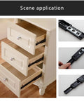 Heavy Duty 35mm Three-Section Drawer Slides With Soft Close And Ball Bearing installed in kitchen cabinet drawer