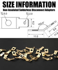 Schematic and 25 Pack Solderless Quick Disconnect Adapters Non Insulated Wire Connectors One Quarter Inch Male Tab