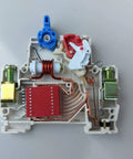 Internal view of Two Pole 63A 400V Low Voltage Miniature Circuit Breaker For DIN Rail Mount NXB63A C63 C63A Panel Protector