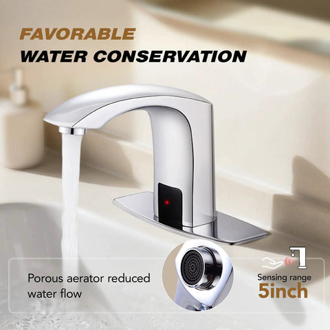 Commercial Touchless Bathroom Sink Faucet With Hot And Cold Water Sensor Mixer Motion Activated Water Flow No Touch Hygiene High Quality H59 Brass With Chrome Finish Includes Mixing Valve And Cover Plate