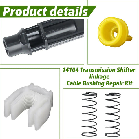 10 Piece Transmission Shifter Linkage Cable Kit With 2 Shift Levers, 4 Bushings, 2 Clamps, And 2 Springs Replaces 52855956AG
