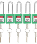 Tough As Nails 38 Mm Padlock Lockout Tagout Kit With Five Insulated Locks Ten Keys And Writable Tags To Secure Machines Prevent Unwanted Starts In Extreme Temps Ideal For Shop Floors Or Repair Crews Wanting Durable Industrial Safety Gear Top Pick. five green 38mm insulated lockout padlocks with keys