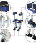 Adjustable Drywall Stilts 15 To 23 Inch Aluminum Tool Stilt For Painting And Cleaning, Lightweight Silver, Durable Non Slip Feet