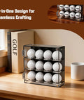 12 Slot Wall Mounted Acrylic Display Case For Baseballs And Golf Balls, Magnetic Front Door, on a wooden desk in office