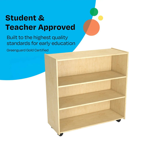 Slick Rolling Storage Rack With Adjustable Shelves And Heavy Duty Locking Casters Your Go To Setup For Classrooms Reading Nooks And Small Rooms Solid Mobile Organizer For Books And Gear