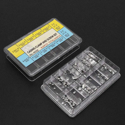 Assorted Watch Movement Screws Set With 10 Size Fixing Adapters For Quartz And Mechanical Watches Replacement Parts